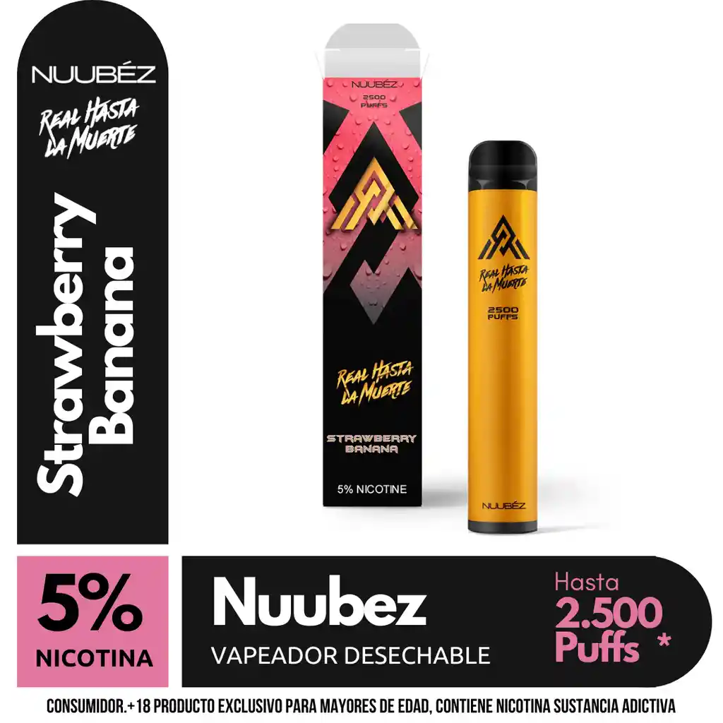 Vap Nuubez Strawberry Banana 2500 Pf 5%