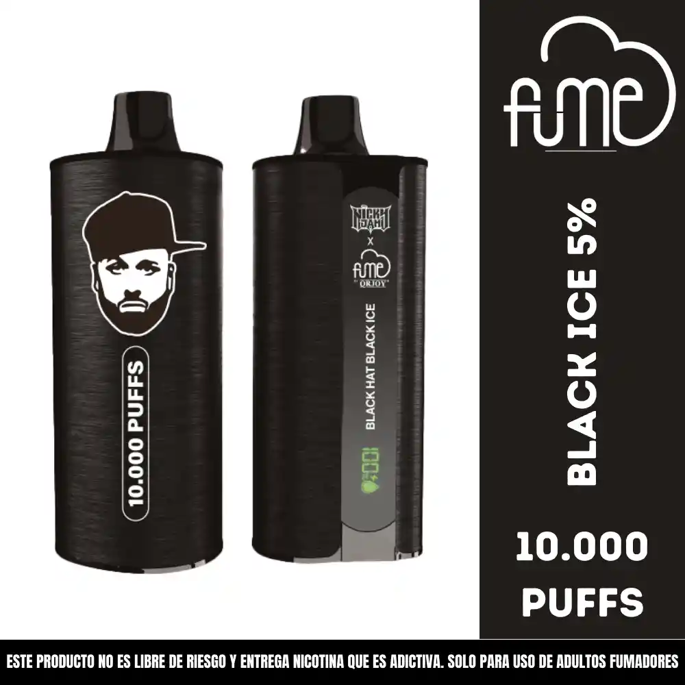 Vapfume Nicky Jam Black Hat Black Ice 10000 Pf 5%