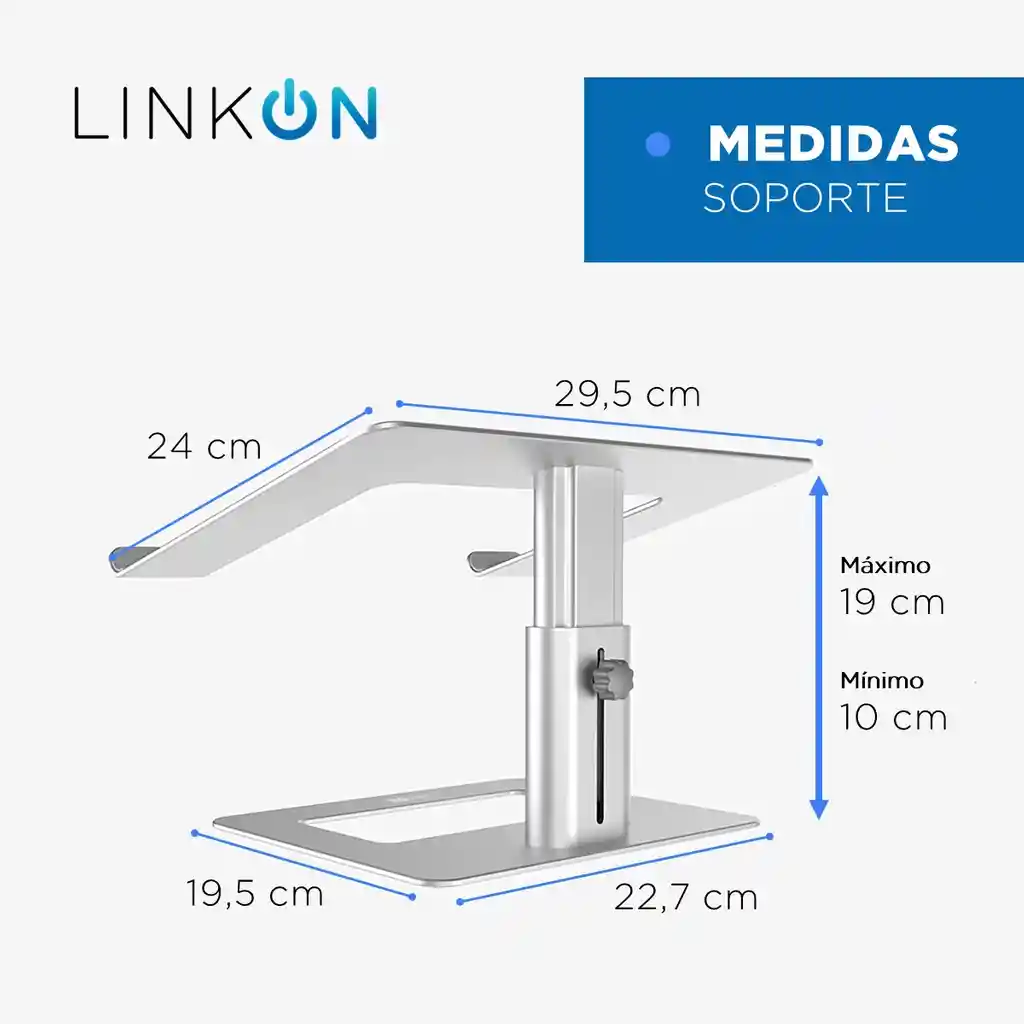 Soporte Base Portatil Tablet Ipad Antideslizante Aluminio