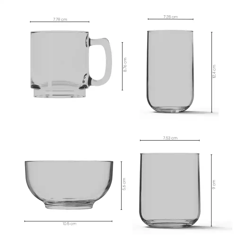 Set De Vasos Cristar X Kocodio Galaxia