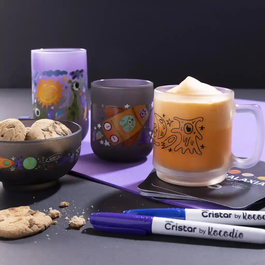 Set De Vasos Cristar X Kocodio Galaxia