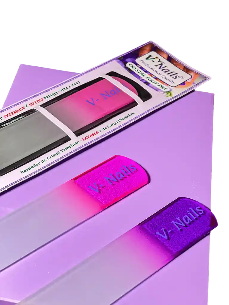 V-nails, Raspador De Cristal Templado Para Pies