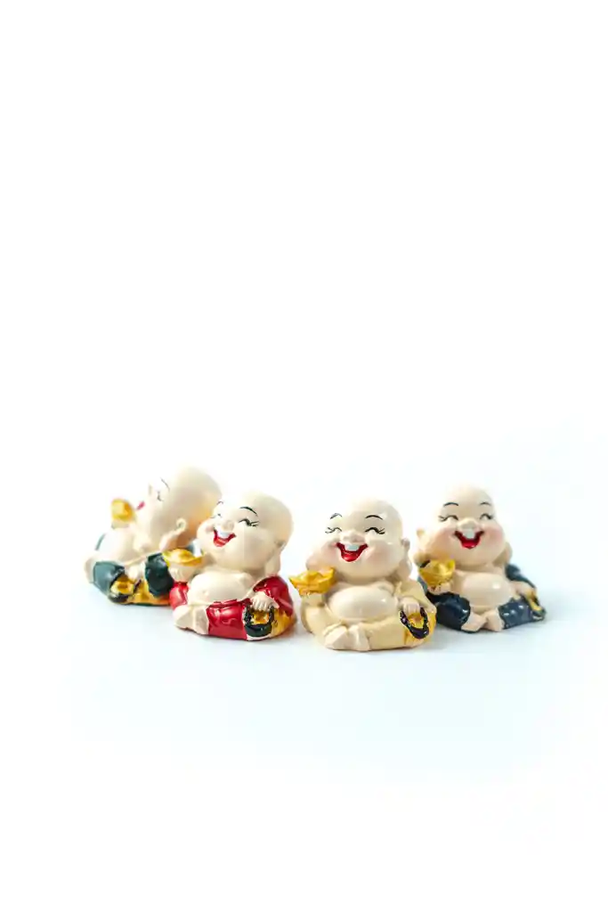 Set De Estatuillas De Buda Sonriendo