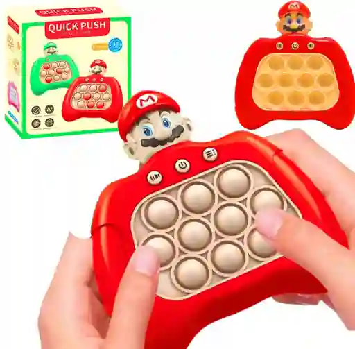Juego Sensorial Antiestrés Pop It Electrónico Mario Bros Para Niños