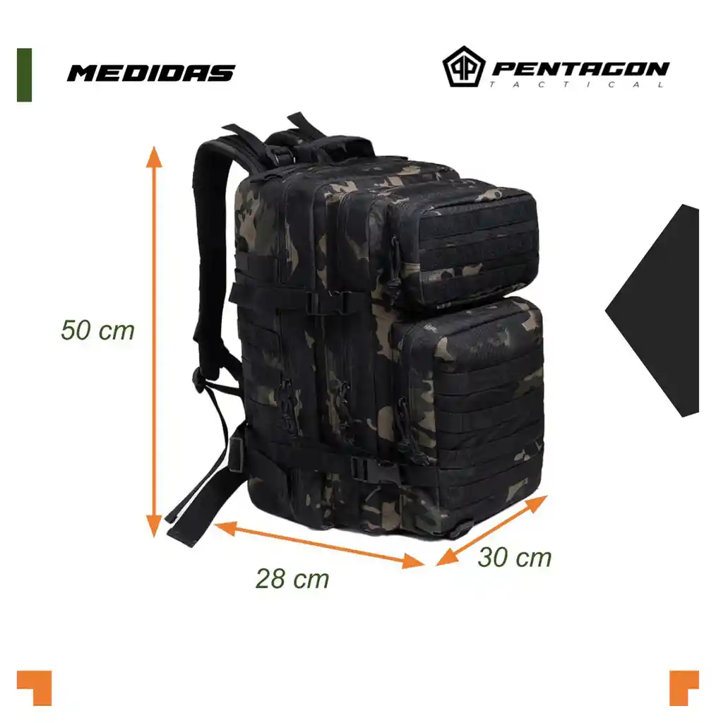 Mochila Tactica Militar Morral Pentagon 45l Impermeable