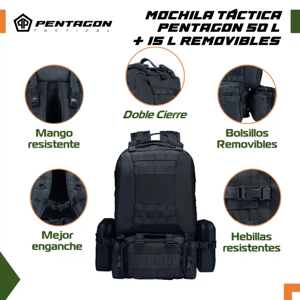 Morral Bolso Maleta Tactica Militar Camping 50l Impermeable