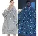 Abrigo Cobija Luminosa De Felpa Con Estampado De Estrellas
