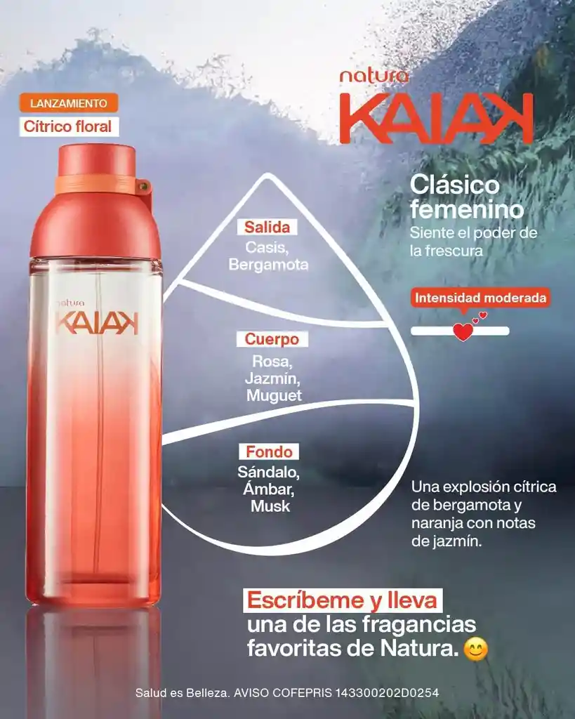 Locion Kaiak Natura 100ml Mujer Perfgume