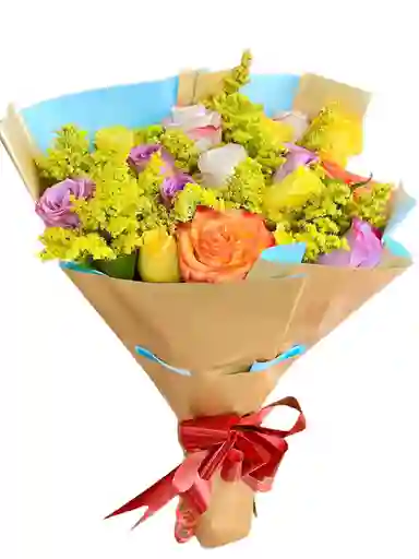 Bouquet De Rosas Primavera New York Regalo Madre Premium - Feliz Dia De La Madre - Regalo Especial			