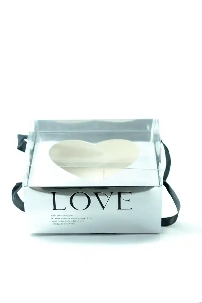 Caja De Regalo Con Tapa De Acetato Y Agujero De Corazón