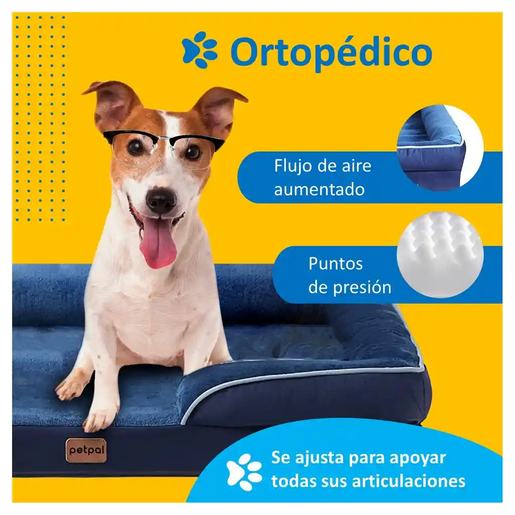 Cama Para Perro Mascota Impermeable Lavable Petpal Mediana