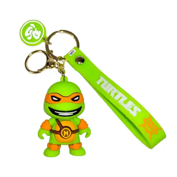Llavero Silicona 3d Michelangelo Tortugas Ninja