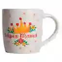 Kit Mamá Taza De Porcelana Con Mensaje Interno- Externo Y Tarjeta