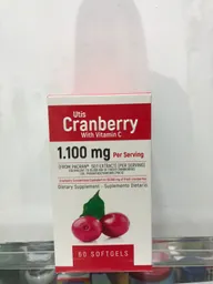 Utis Cranberry Con Vitamina C De 1100 Mg X 60 Softgels Healthy America