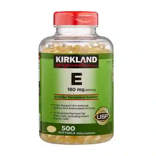 Kirkland Vitamina E 180 Mg (400 Iu) 500 Cápsulas Blandas