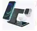 Cargador Inalámbrico 3 En 1 Escritorio Iphone/iwatch/airpods Color Negro