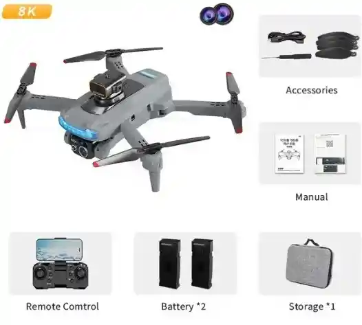 Xiaomi-dron Mijia P15 5g Profesional, 8k, Gps, Cámara Dual, Evitación De Obstáculos, Posicionamiento De Flujo Óptico, Sin Escobillas, Rc 9000m