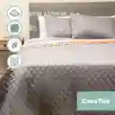 Cubrelecho Edredon Quilt Sencillo Estampado Doble Faz +funda