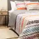 Cubrelecho Edredon Quilt Sencillo Estampado Doble Faz +funda