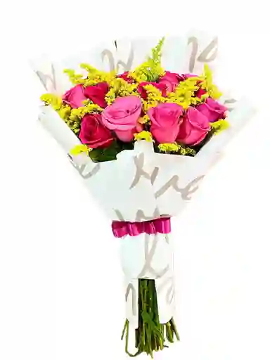 Bouquet De Rosas Rosadas Regalo Madre Premium - Feliz Dia De La Madre - Regalo Especial			