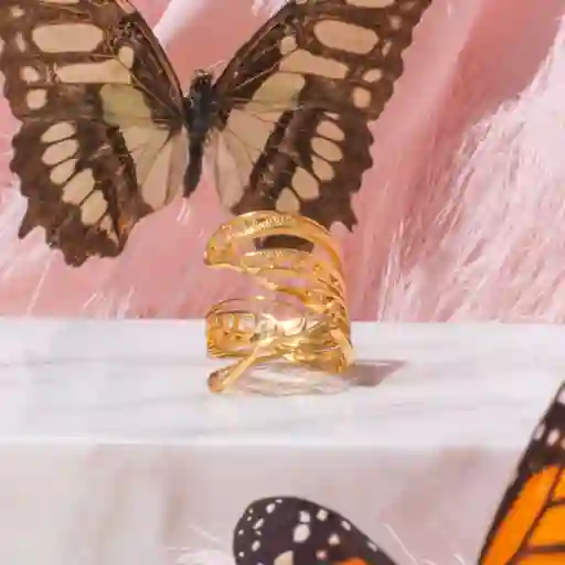 Anillo Abrazo De Mariposa En Filigrana