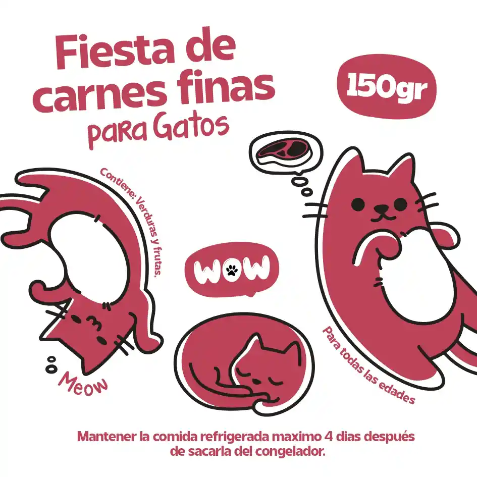 1.200 Gramos (8 Packs De 150g) - Envase Con Sabor A Fiesta De Carnes Finas