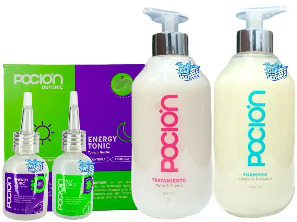 Shampoo, Tratamiento Acondicionador Y Dutonic La Poción