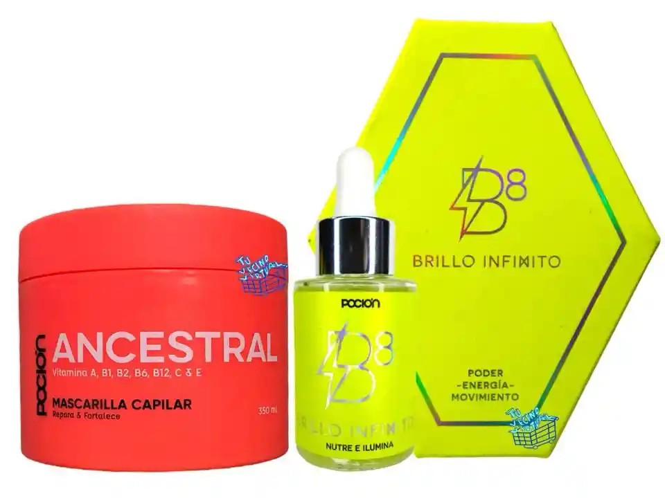 La Poción Mascarilla Ancestral Y Oleo Capilar Brillo Infinito