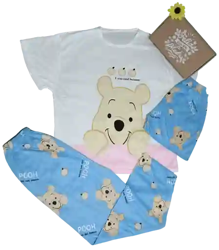 Pijama Mujer Disney Winnie Pooh 3 Piezas Talla Unica