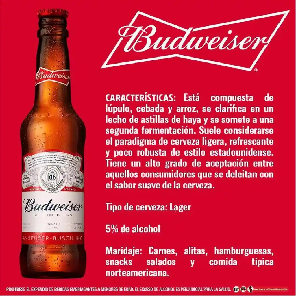 Budweiser Pack Cerveza X 24und