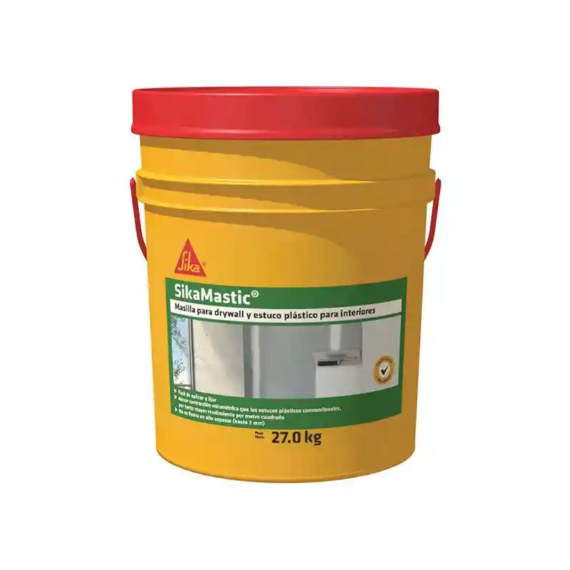 Sikamastic Estuco Plástico Para Interiores 27kg Sika