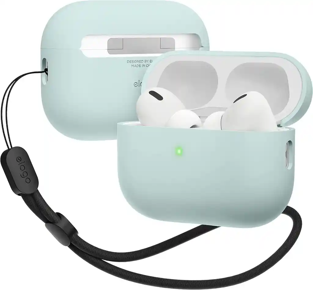 Elago Estuche Para Airpods Pro 2 Con Cordón En Verde Menta