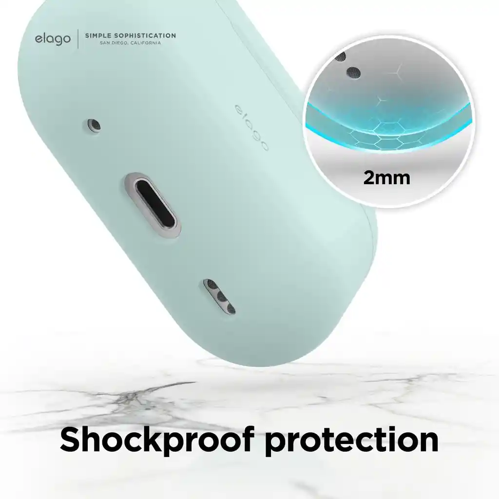 Elago Estuche Para Airpods Pro 2 Con Cordón En Verde Menta