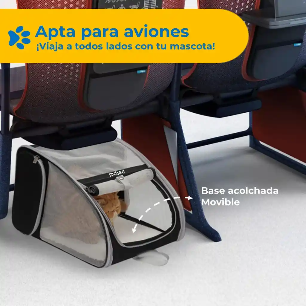 Bolso Tipo Morral Transportador Mascotas Gato Perro Petpal