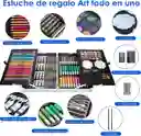 Set De Arte Profesional Plegable De Aluminio, 145 Piezas Kit De Dibujo En Color, Para Niños Y Adultos