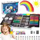 Set De Arte Profesional Plegable De Aluminio, 145 Piezas Kit De Dibujo En Color, Para Niños Y Adultos