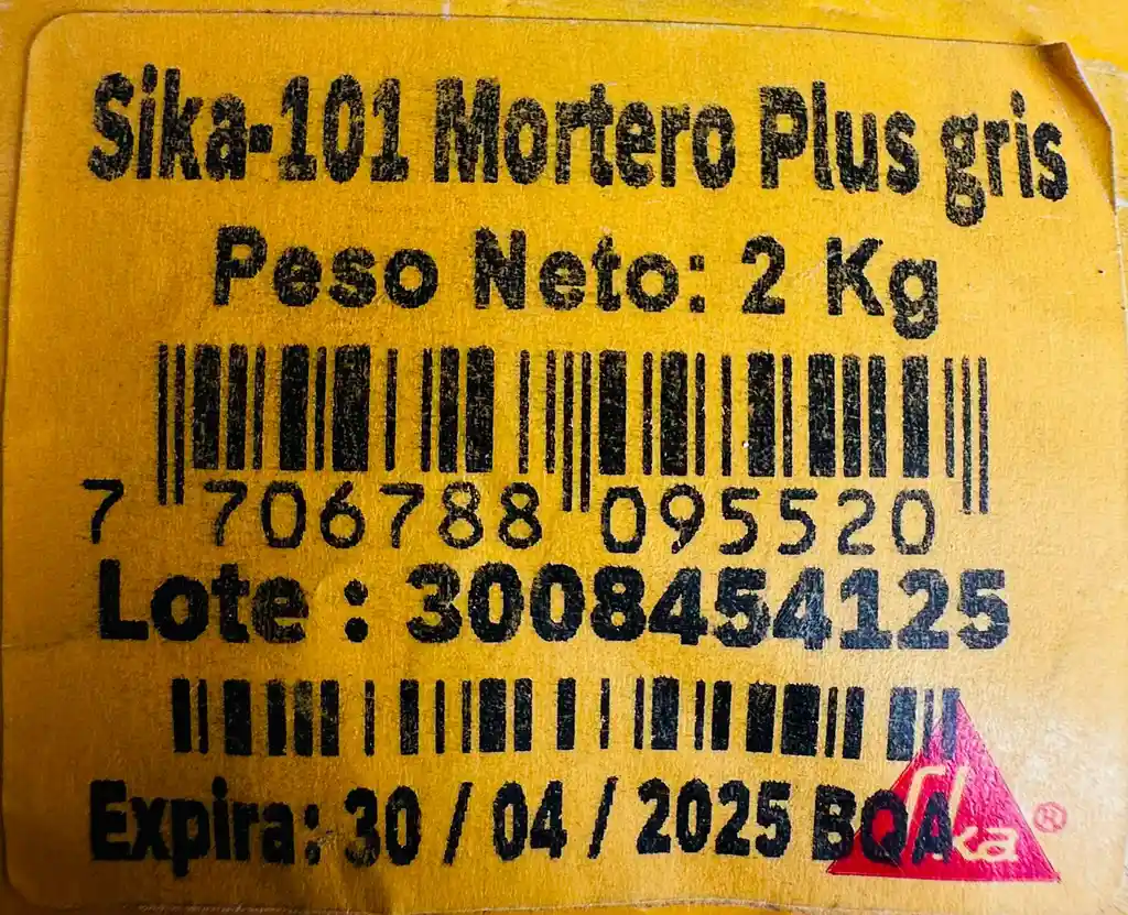 Sika 101 Mortero Plus X 2 Kilos - Gris