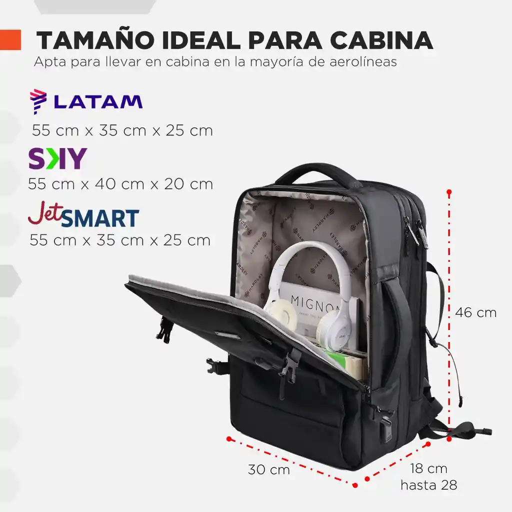 Bolso Maleta De Viaje Portatil Nylon Balistico 25l + Usb