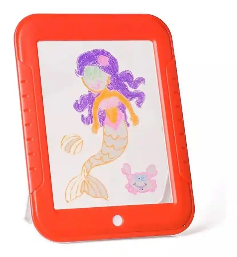 Magic Pad: Tableta De Dibujo Con Luz Led Y 6 Marcadores