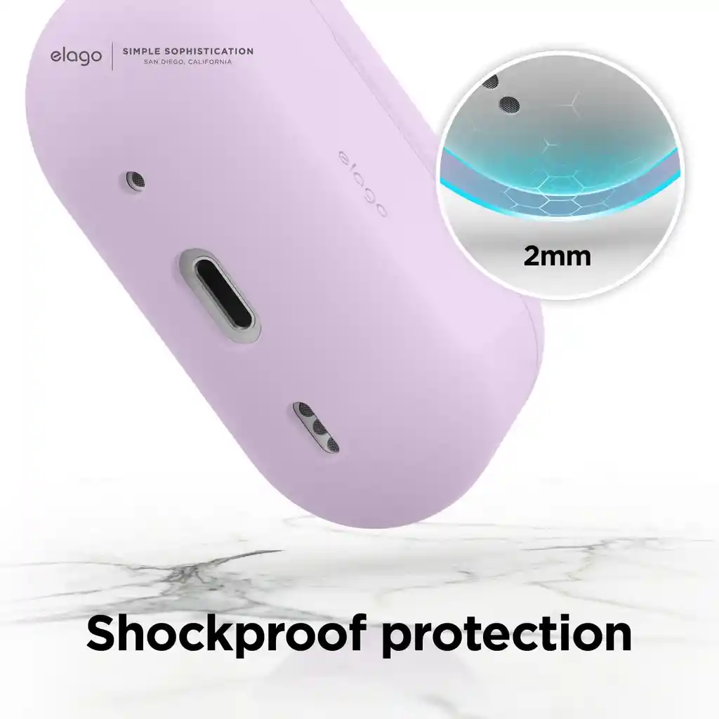 Elago Estuche Para Airpods Pro 2 Con Arnés Silicona Lavanda