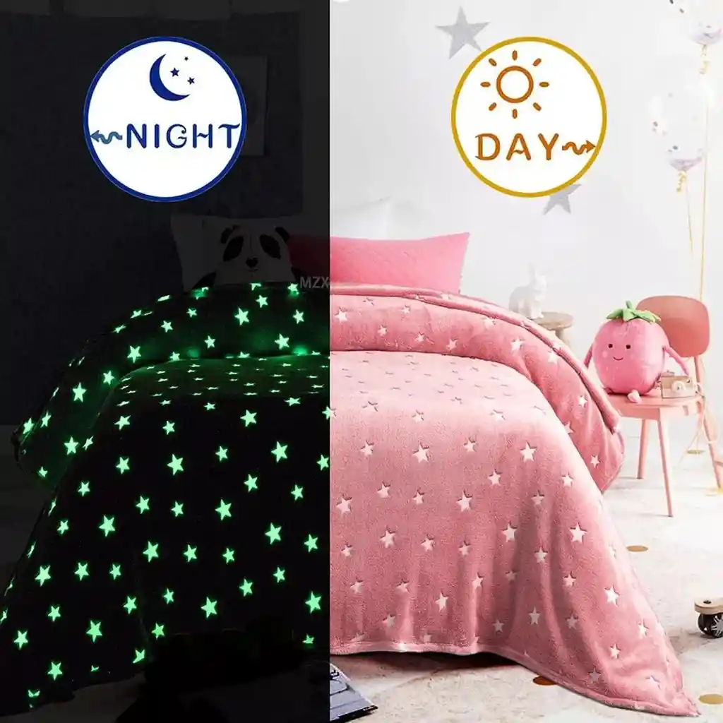 Cobija Mágica Luminosa Para Cama De Niño: Brilla Oscuridad