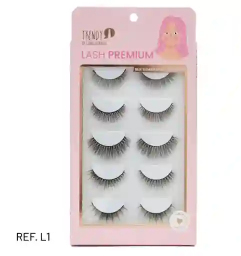 Pestañas Trendy Set X5 Lash Premium Ref Lpl1