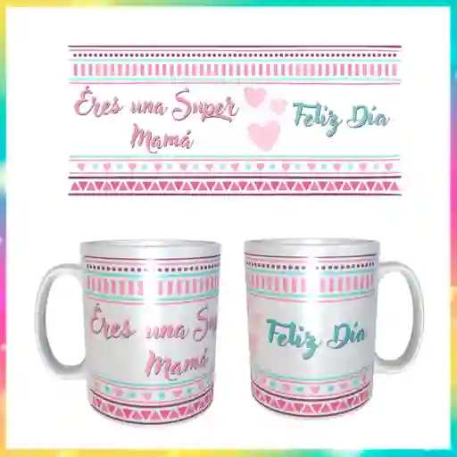 Mug Con Masmelos Dia De La Madre Super Mama