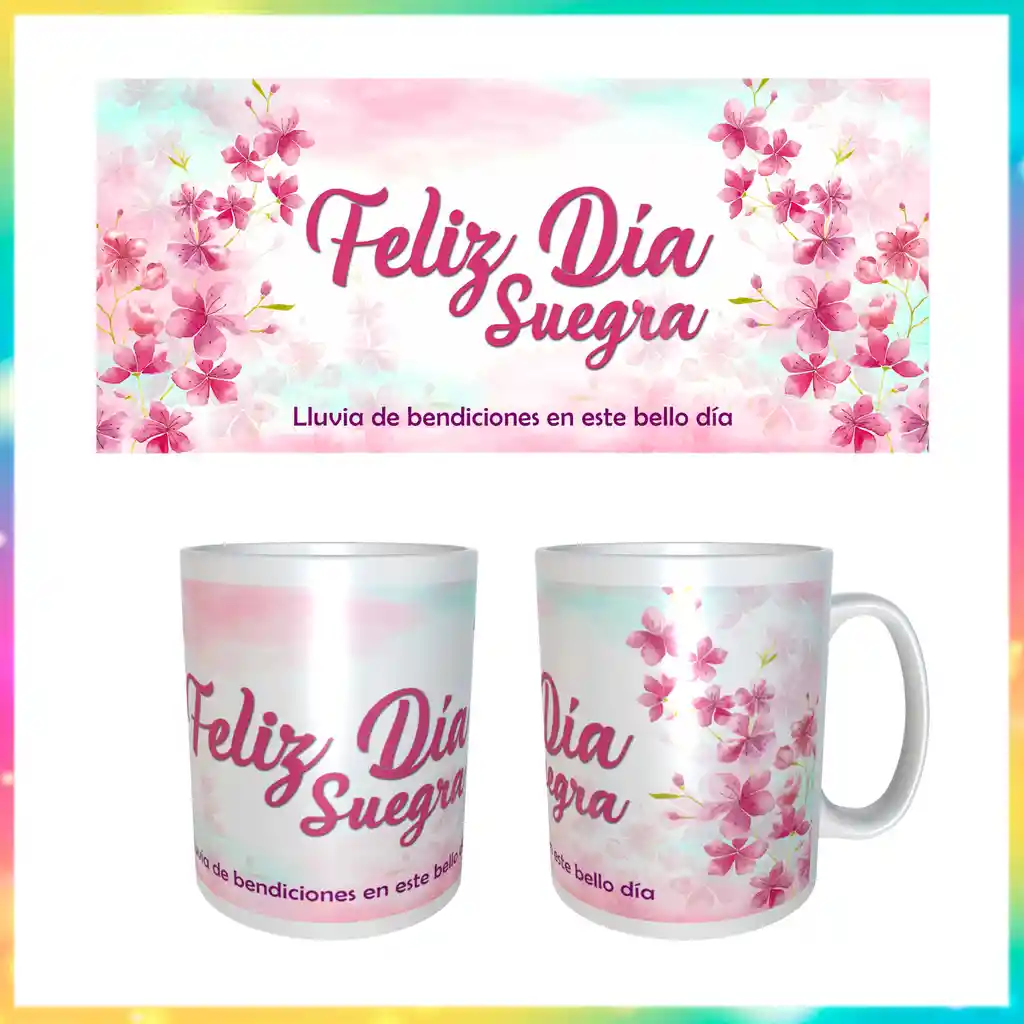 Mug Feliz Dia Suegra Con Masmelos