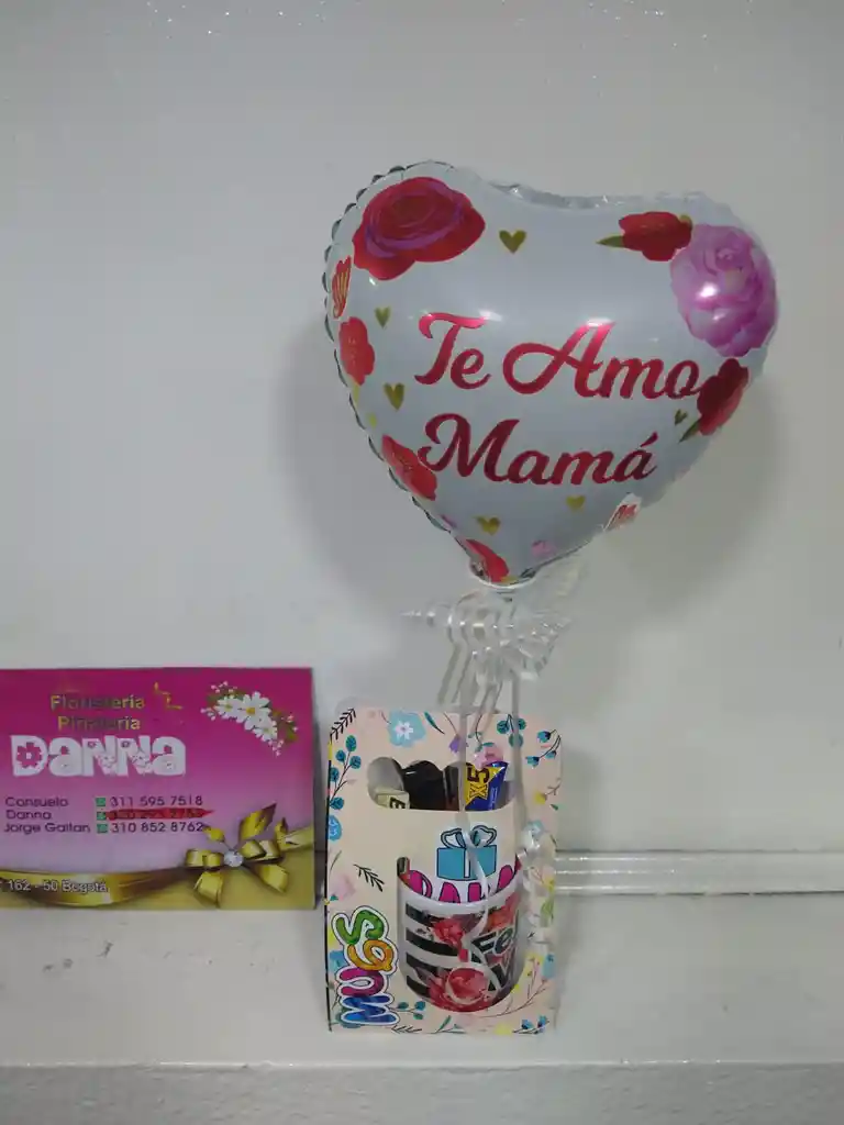 Arreglo Pocillo Con Dulces Y 1 Globo