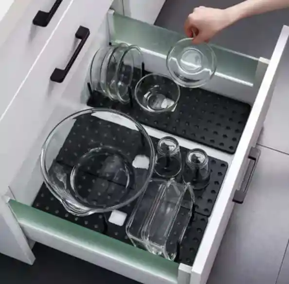 Escurridor Retractil De Cocina Bandeja Organizadora Con Espacio Para Loza Ollas Y Vasos