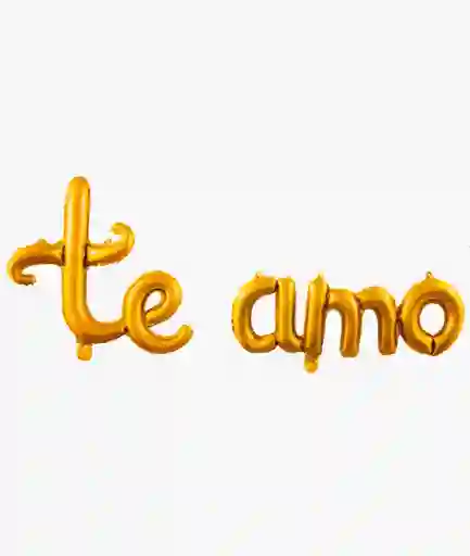 Letrero Te Amo Inflable Letra A Cursiva Dorado Amor Y Amistad, Madre San Valentín