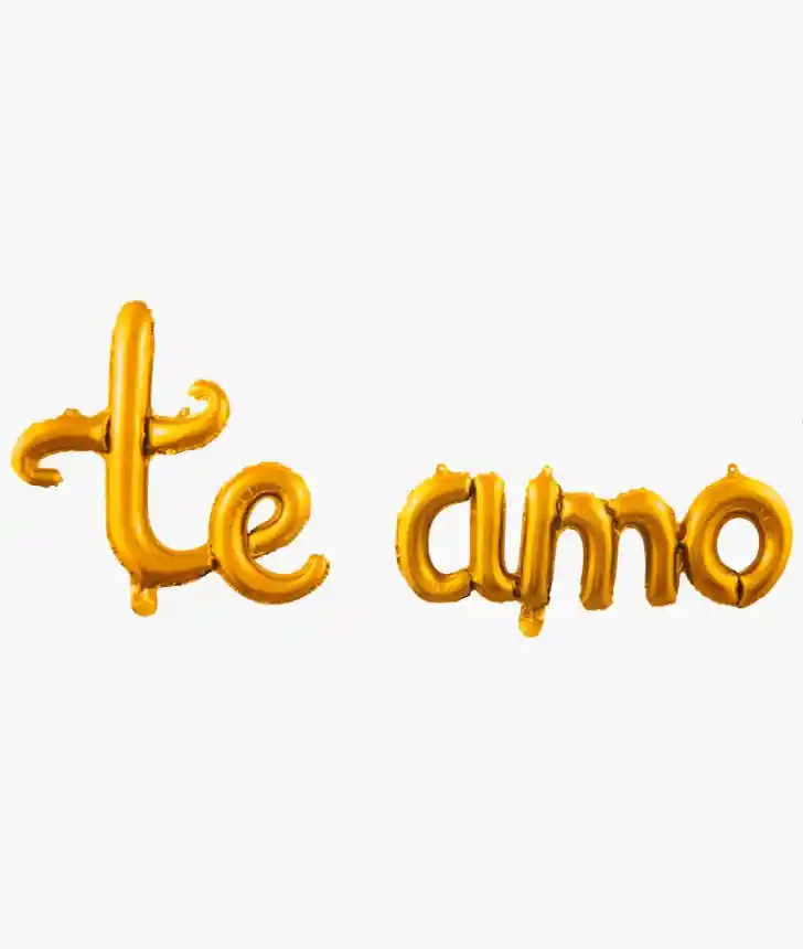 Letrero Te Amo Inflable Letra A Cursiva Dorado Amor Y Amistad, Madre San Valentín