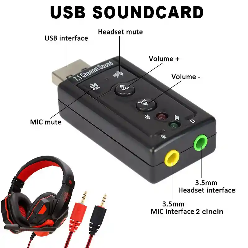 Usb De Sonido Externa Audio 5.1