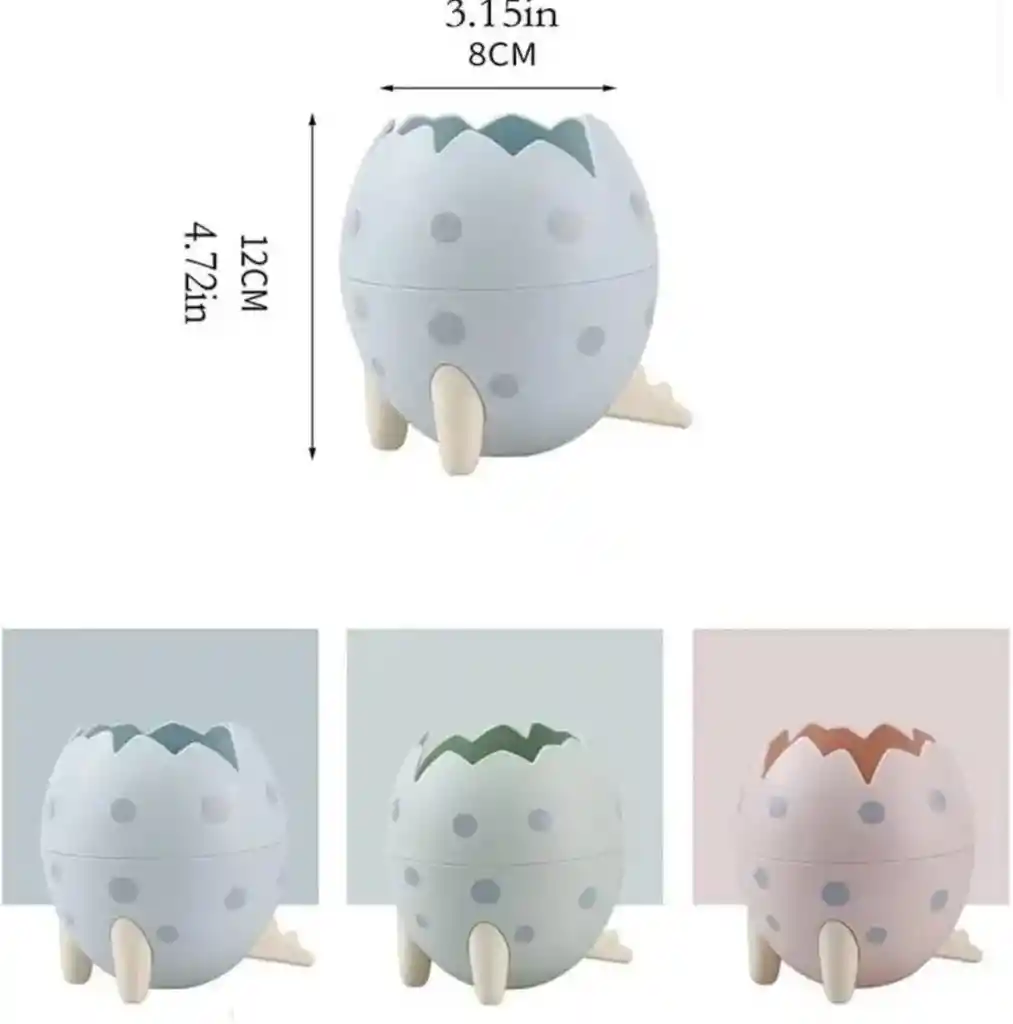 Portalápices Con Forma De Huevo De Dinosaurio Recipiente De Almacenamiento Organizador De Escritorio
